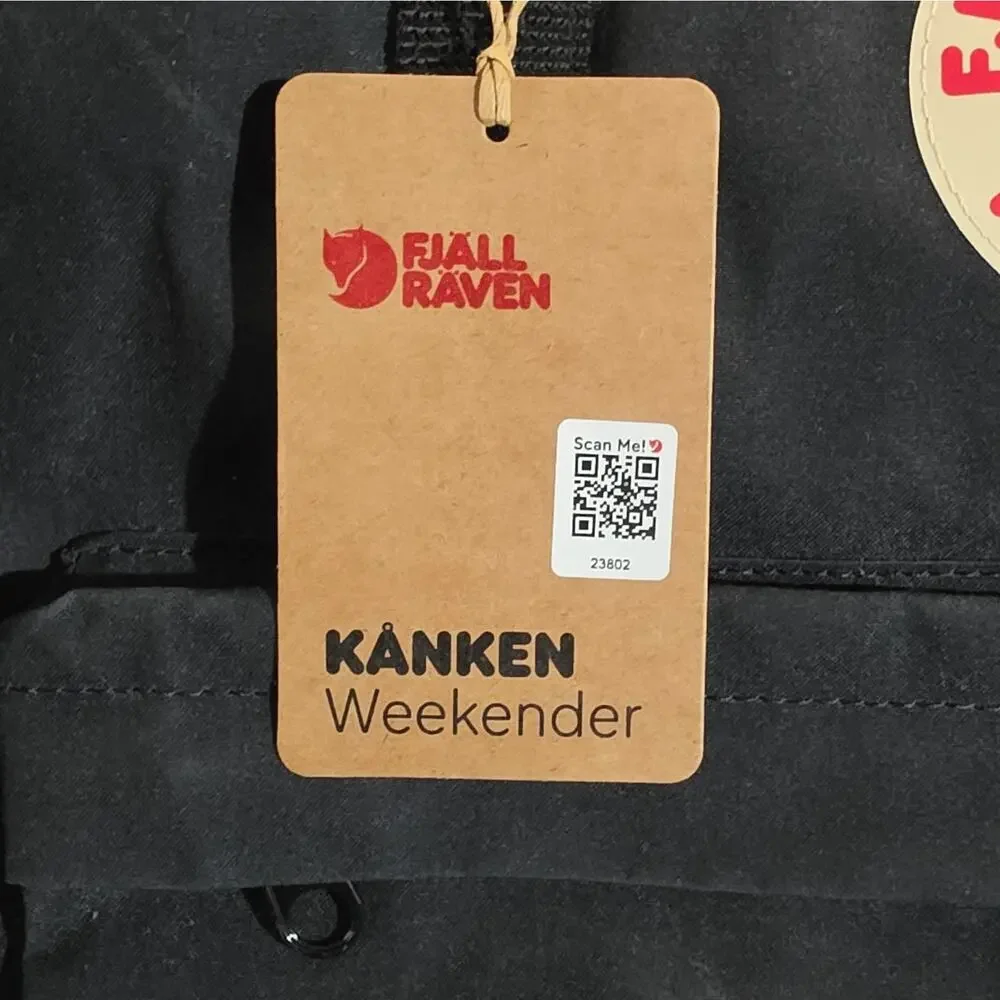 Fjällräven Kånken Weekender Backpack Black NWT Tarpeyo Ebroidered